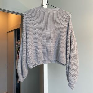 Drop shoulder knit sweater